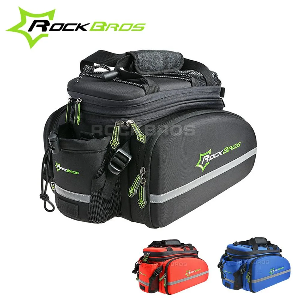 Rockbros Cycling Rear Saddle Pack Multi-Function Bags 3 in 1 Bike Rear Seat Carrier Bag Rear Rack Trunk Pack Bicycle Pannier Bag