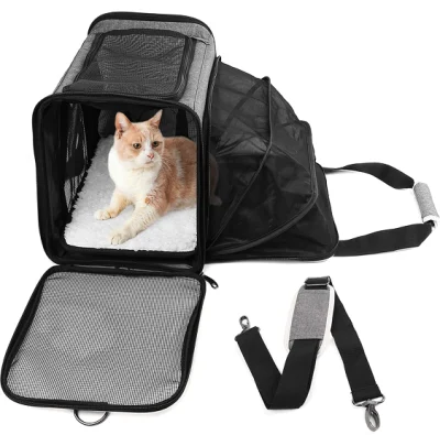 Cat Carrier Airline Approved Pet Carrier Bag for Small Dogs Expandable Soft Sided Cat Carrying Case for Travel